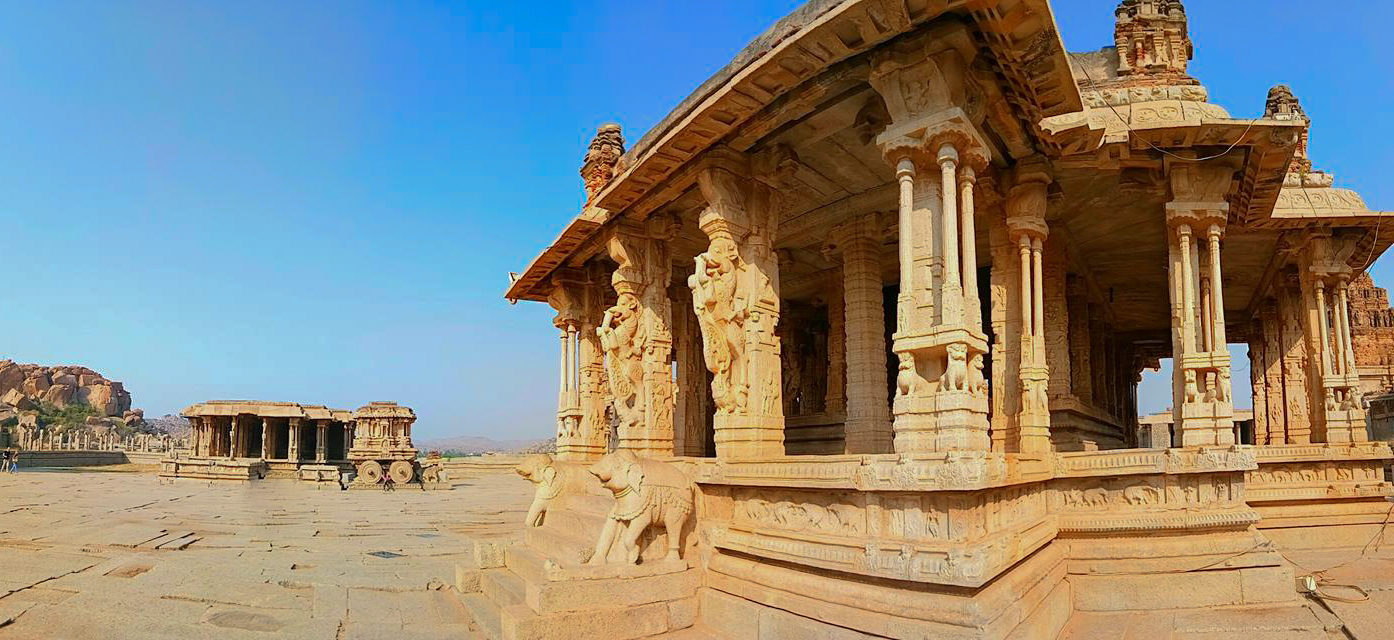 Panaromic view of the vittala temple complex